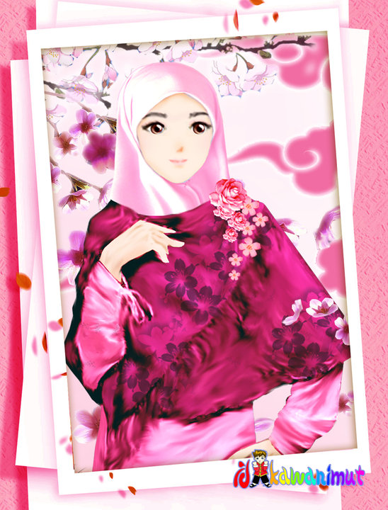 wallpaper kartun muslim. muslim Wallpaper-wanita